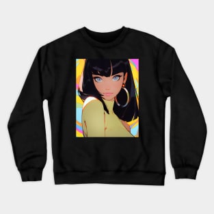 Retro Pop - Portrait Illustration - AI Crewneck Sweatshirt